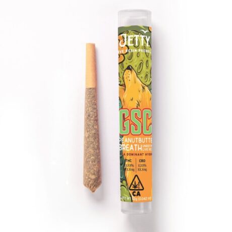 Jetty Extracts: GSC x Peanut Butter Breath UNREFINED Live Resin Infused Preroll Single (1.2g)