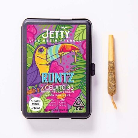 Jetty Extracts: GSC x Peanut Butter Breath UNREFINED Live Resin Infused Preroll Single (1.2g)